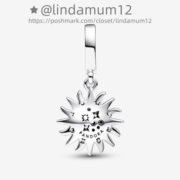 Pandora Sparkling Sun Dangle Charm - Picture 2 of 5